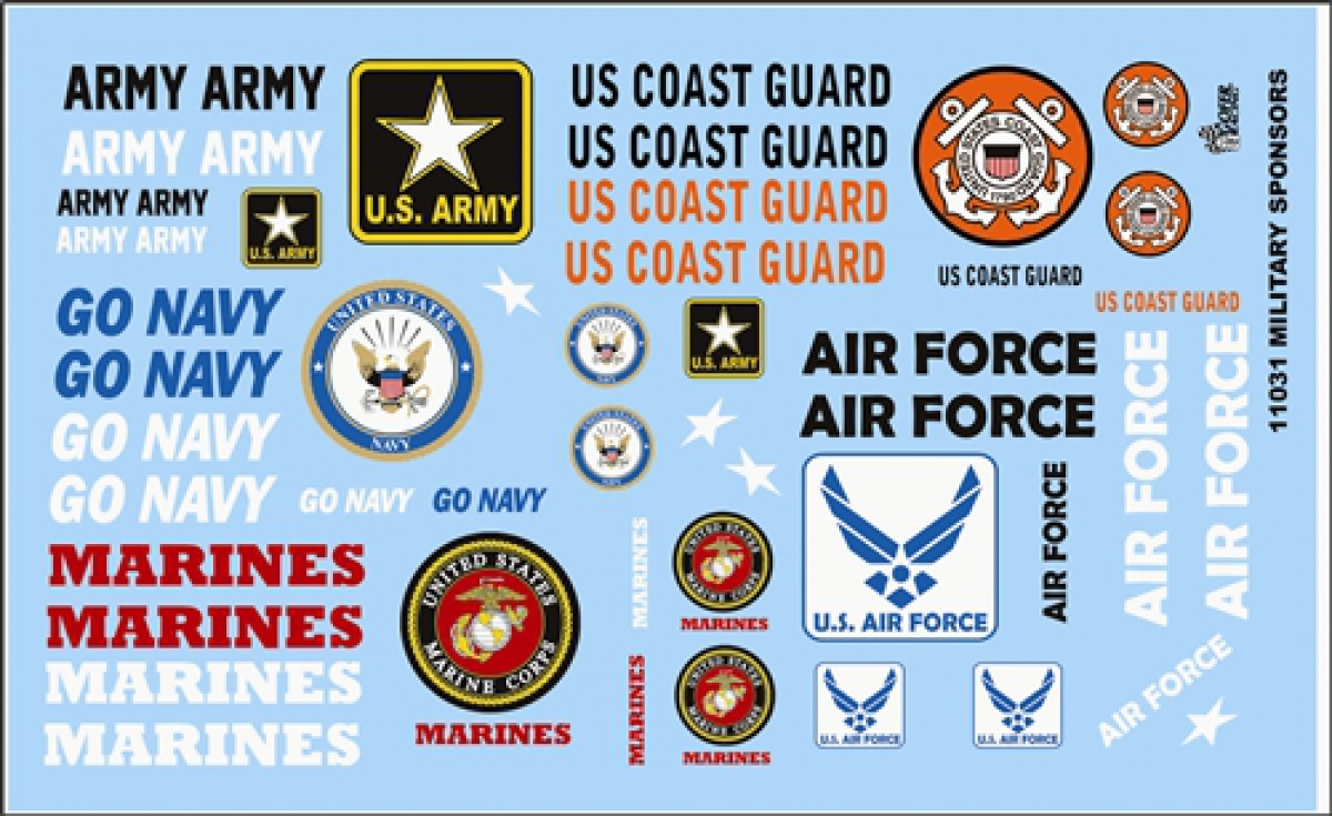 GR11031 Gofer Racing Armed Services Model Car Decal Sheet 1/24 – SOAR ...