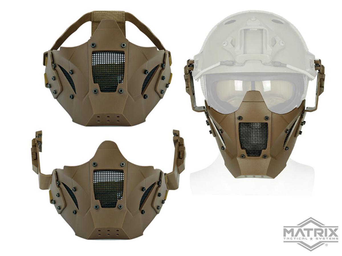 Modular Mask Matrix Iron Warrior Polymer and Mesh Modular Face Mask (Color: Tan ...