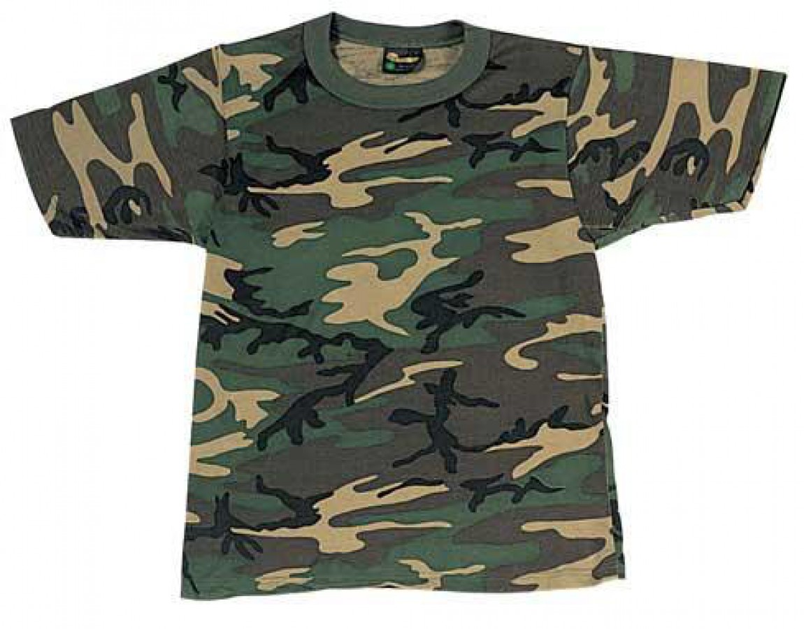 Mens Woodland Poly Cotton Camouflage T-Shirt – Size: L – SOAR Hobby and ...