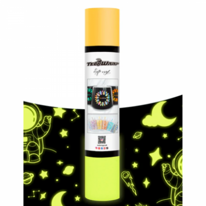 Teckwrap Glow in the Dark Permanent Vinyl 5ft Roll – Yellow – SOAR ...